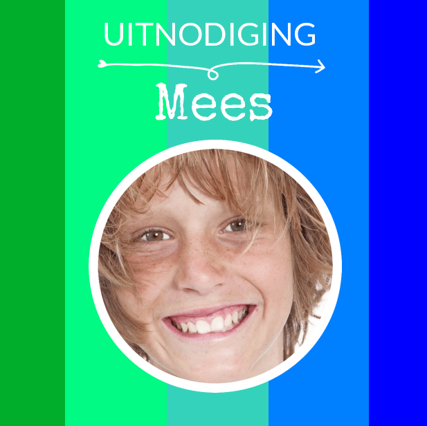 Uitnodiging "Streepjes blauw" Uitnodiging "Streepjes blauw"