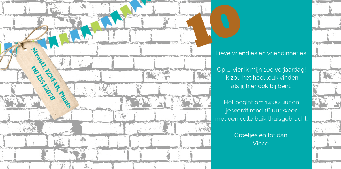 Uitnodigingskaart "Labeltje & Steen" Uitnodigingskaart "Labeltje & Steen"