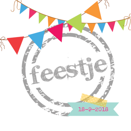 Uitnodigingskaart "Feestje stempel"
