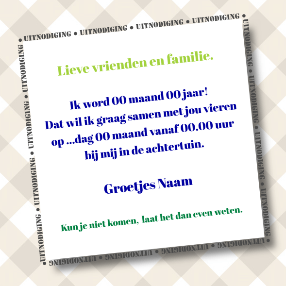 Uitnodigingskaart "Feest!" Uitnodigingskaart "Feest!"