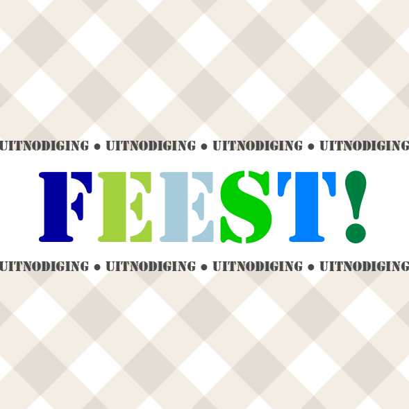 Uitnodigingskaart "Feest!" Uitnodigingskaart "Feest!"
