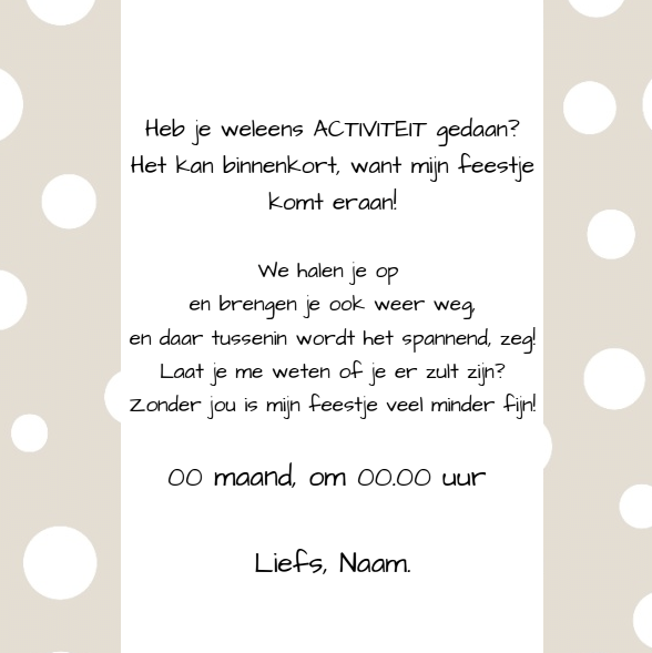 Uitnodigingskaart "Jij bent uitgenodigd" Uitnodigingskaart "Jij bent uitgenodigd"