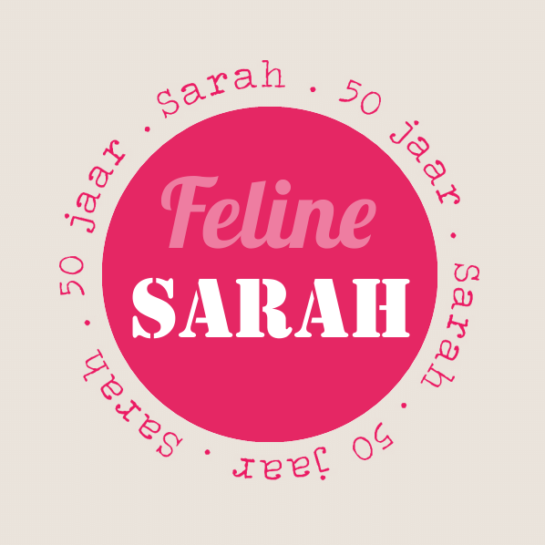 Uitnodigingskaart "Sarah & Roze cirkel"