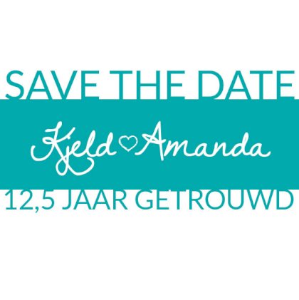 Gevouwen jubileumkaart "Save the date" Gevouwen jubileumkaart "Save the date"