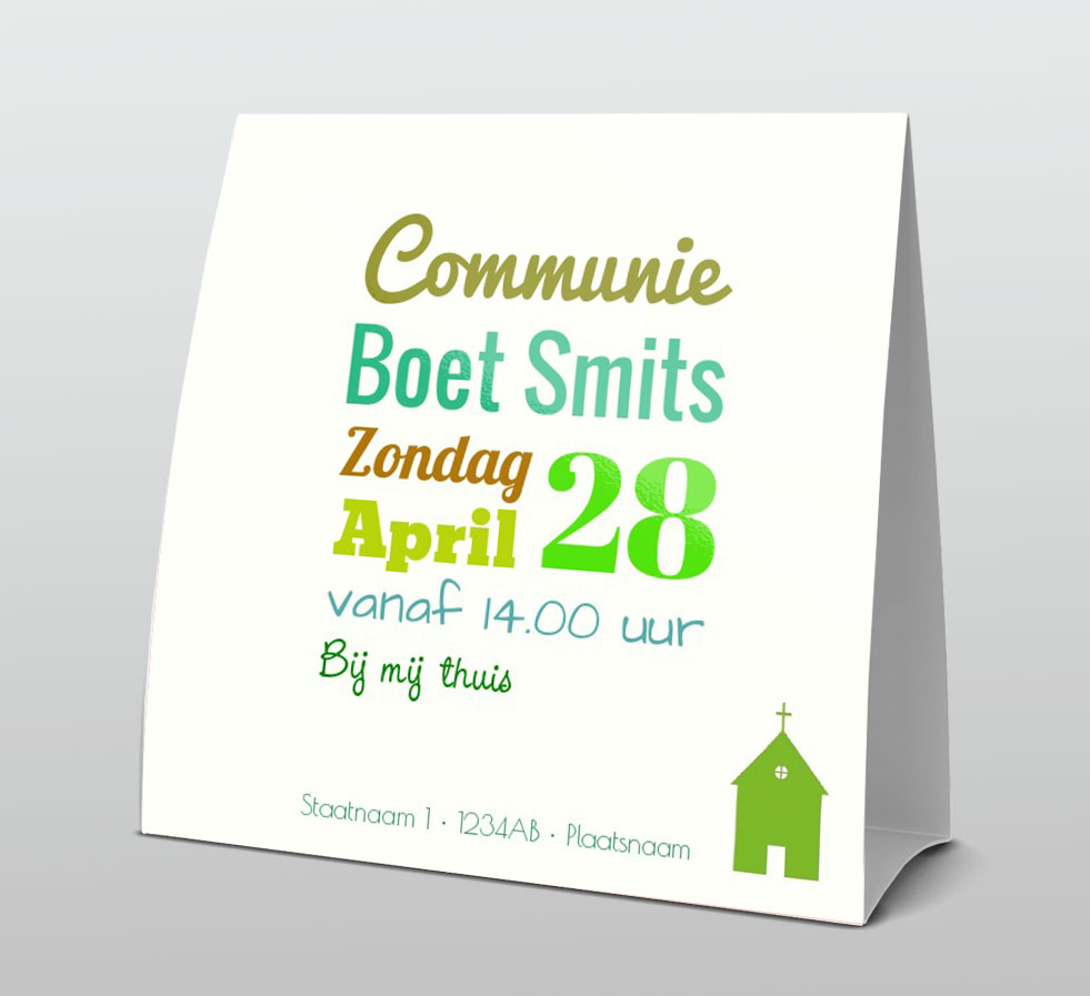 Tentkaart "kerkje" Tentkaart "kerkje"