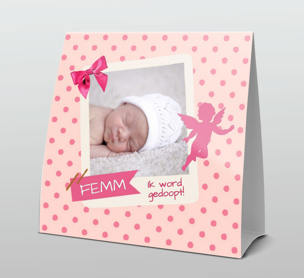 Tentkaart "Foto engeltje" Tentkaart "Foto engeltje"