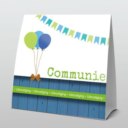 Tentkaart "Communie ballonnen"