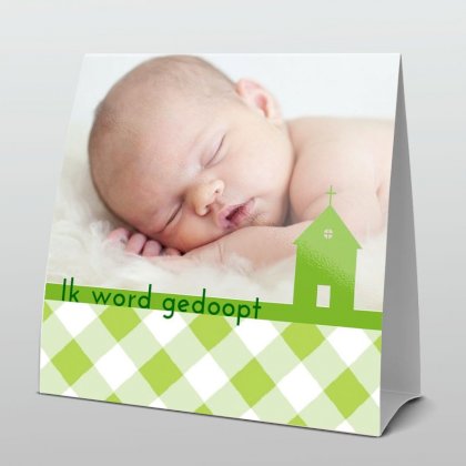 Tentkaart "Doopkaartje foto"