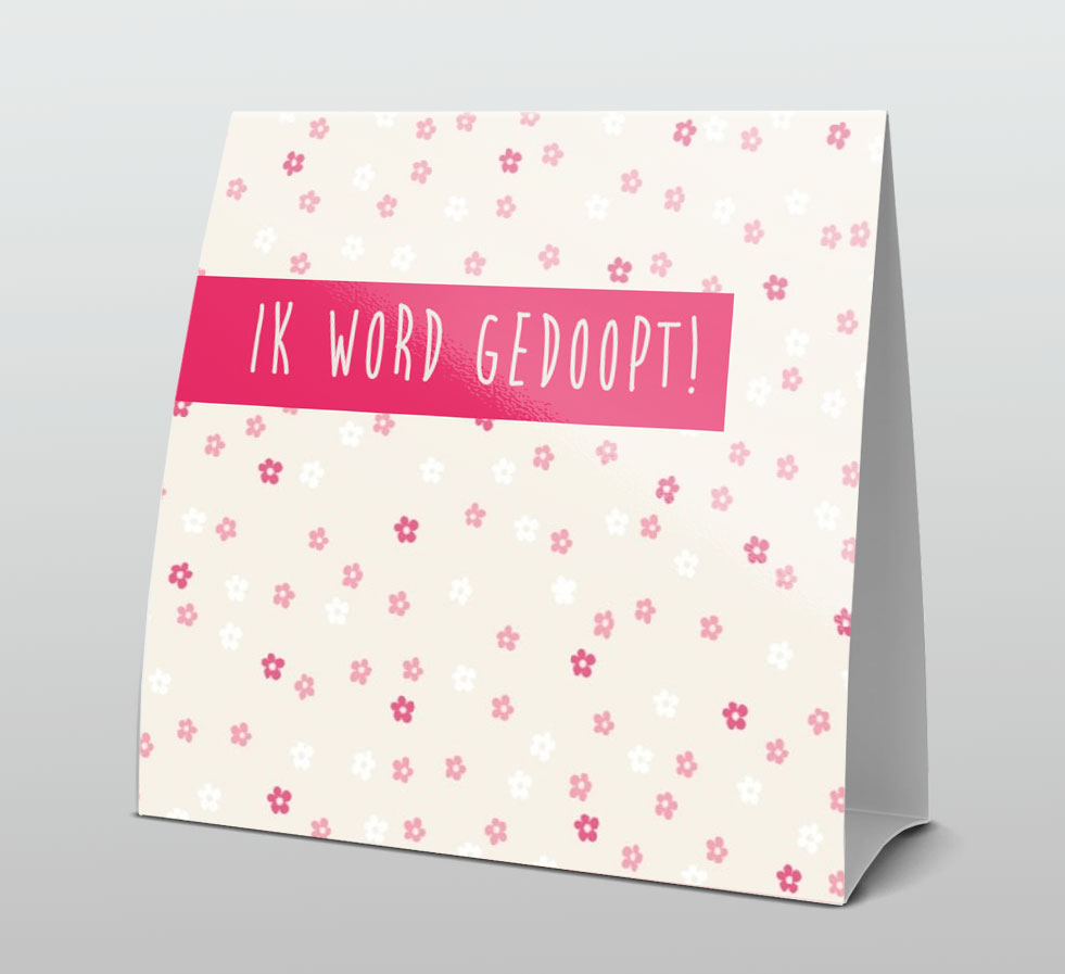 Tentkaart "Ik wordt gedoopt" Tentkaart "Ik wordt gedoopt"