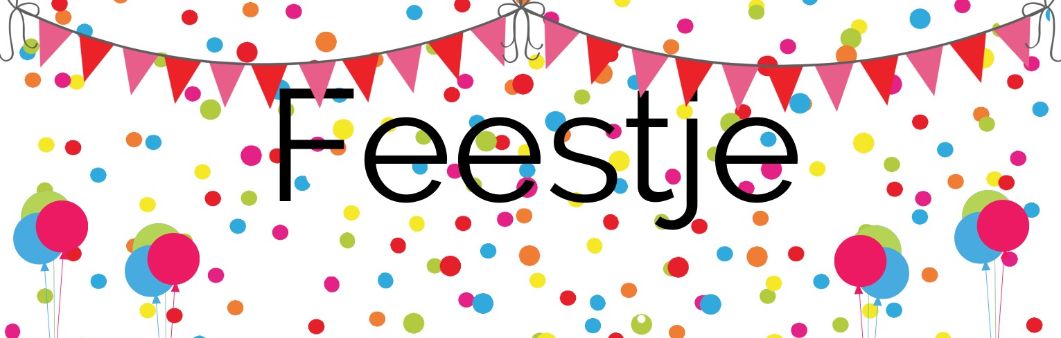 Banner "Feestje" Slingers Banner "Feestje" Slingers