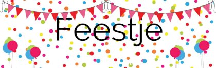 Banner "Feestje" Slingers Banner "Feestje" Slingers