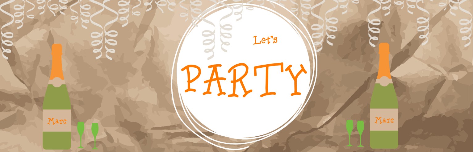 Banner "Let's party"