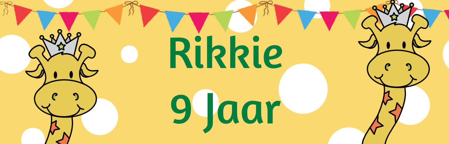 Banner "Giraffe met kroontje" Banner "Giraffe met kroontje"