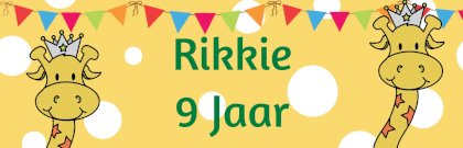 Banner "Giraffe met kroontje"