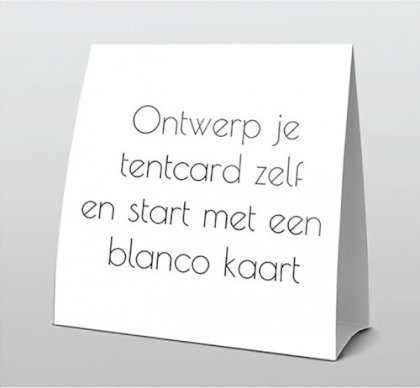 Tentkaart "Blanco" Tentkaart "Blanco"