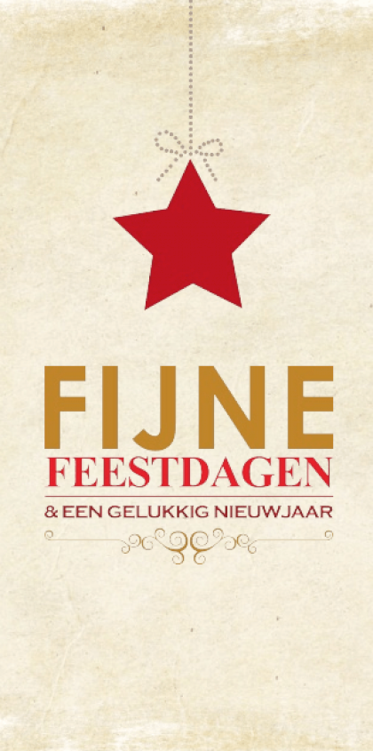 Kerstkaart "Rode ster"