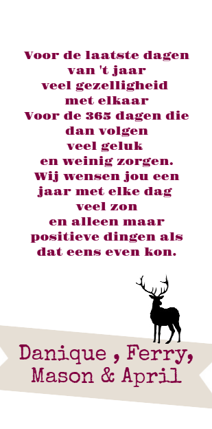 Kerstkaart "Paars HNY" Kerstkaart "Paars HNY"