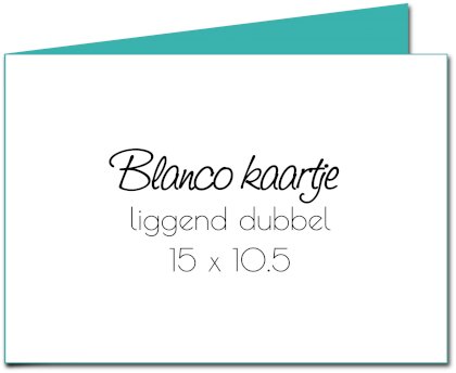 Kerstkaart liggend gevouwen "Blanco" Kerstkaart liggend gevouwen "Blanco"