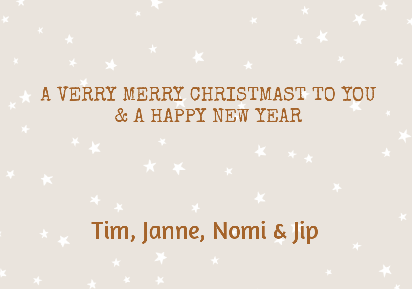 Kerstkaart "Ho ho ho" Kerstkaart "Ho ho ho"