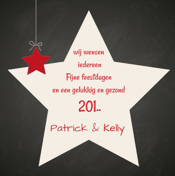 Kerstkaart "Krijtbord" Kerstkaart "Krijtbord"