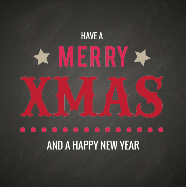 Kerstkaart "Krijtbord" Kerstkaart "Krijtbord"