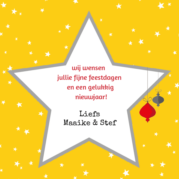 Kerstkaart "Hert met label" Kerstkaart "Hert met label"