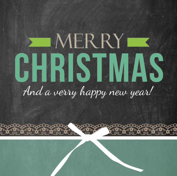 Kerstkaart "Krijtbord merry christmas" Kerstkaart "Krijtbord merry christmas"