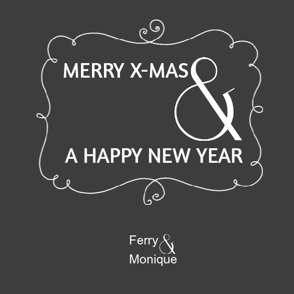 Kerstkaart "Snor & Strik" Kerstkaart "Snor & Strik"