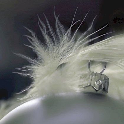 Gevouwen kerstkaart "Veertje"