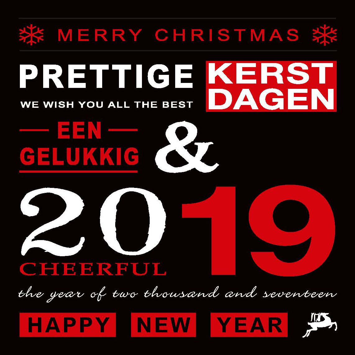 Gevouwen kerstkaart "Zwart & Rood" Gevouwen kerstkaart "Zwart & Rood"