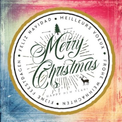 Gevouwen kerstkaart "Kleurrijk"