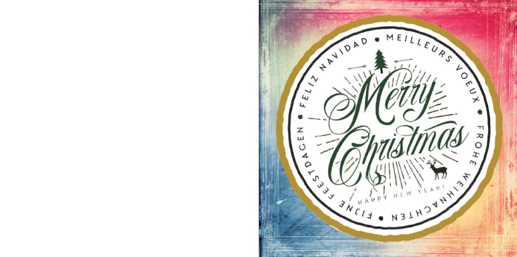 Gevouwen kerstkaart "Kleurrijk" Gevouwen kerstkaart "Kleurrijk"