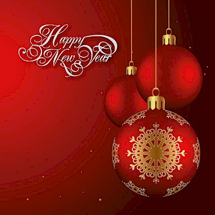 Gevouwen kerstkaart "Rode kerstballen" Gevouwen kerstkaart "Rode kerstballen"