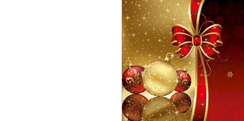 Gevouwen kerstkaart "Kerstballen Rood & Goud" Gevouwen kerstkaart "Kerstballen Rood & Goud"