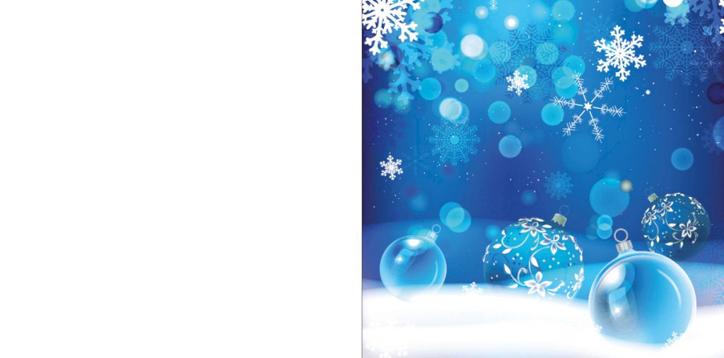 Gevouwen kerstkaart "Sneeuwvolkjes & kerstballen" Gevouwen kerstkaart "Sneeuwvolkjes & kerstballen"