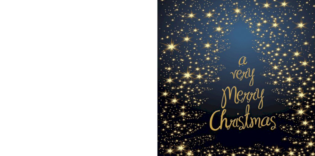 Gevouwen kerstkaart "Sterren kerstboom" Gevouwen kerstkaart "Sterren kerstboom"