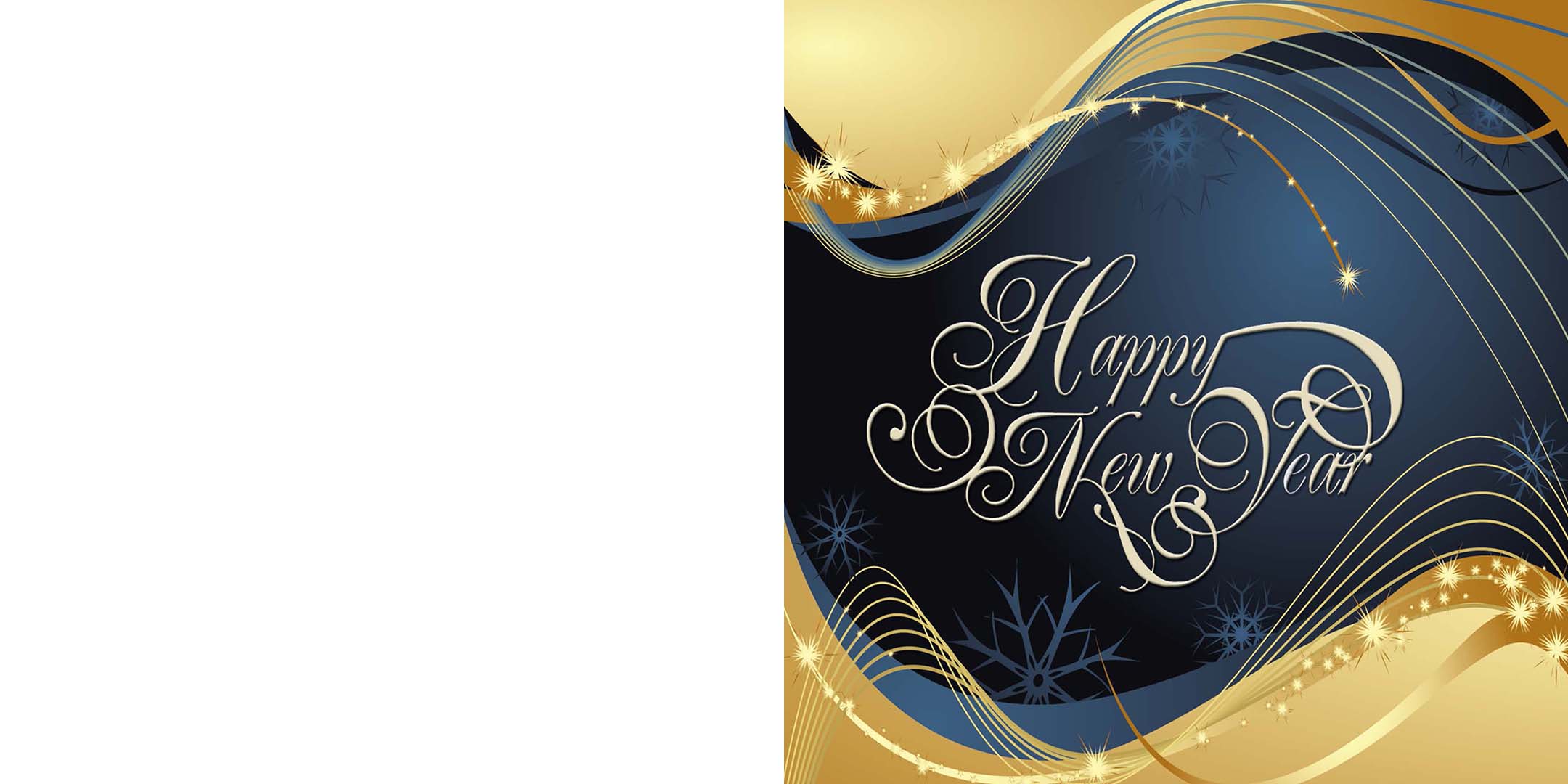 Gevouwen kerstkaart "Golvend goud" Gevouwen kerstkaart "Golvend goud"