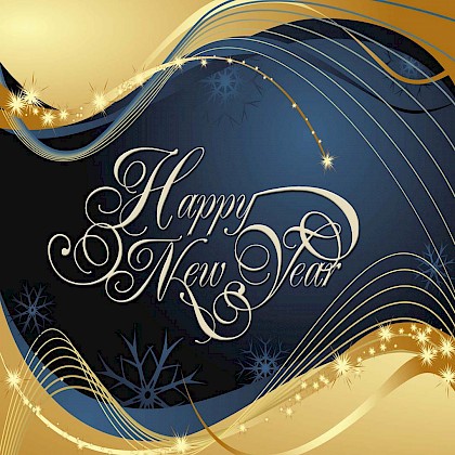 Gevouwen kerstkaart "Golvend goud" Gevouwen kerstkaart "Golvend goud"