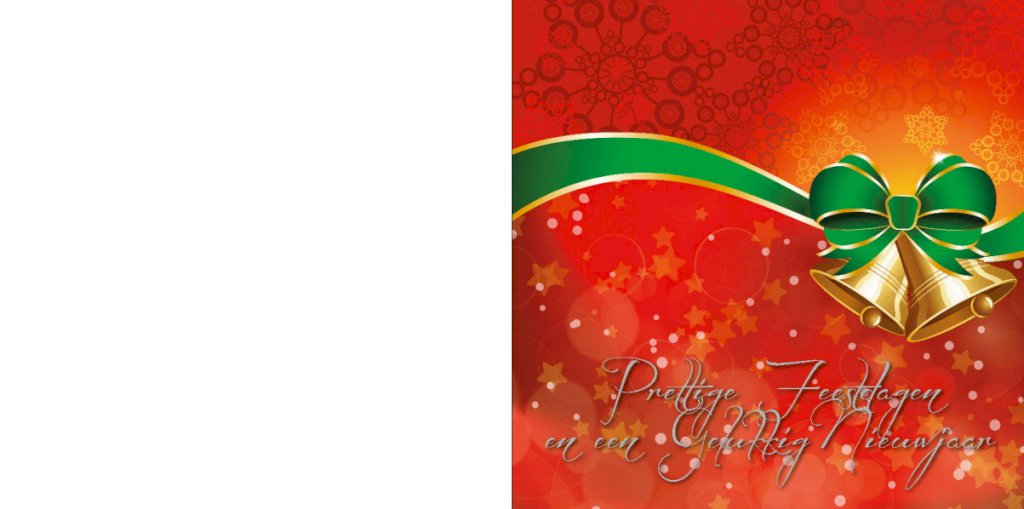 Gevouwen kerstkaart "Kerst klokjes" Gevouwen kerstkaart "Kerst klokjes"