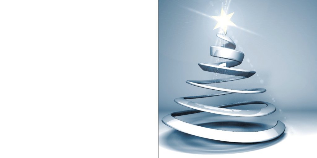 Gevouwen kerstkaart "Glinsterende kerstboom" Gevouwen kerstkaart "Glinsterende kerstboom"