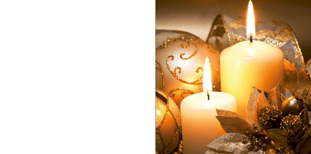 Gevouwen kerstkaart "Kaarsjes" Gevouwen kerstkaart "Kaarsjes"