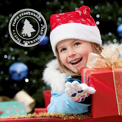 Gevouwen kerstkaart "Foto & Stempel"