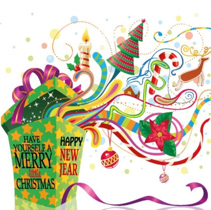 Gevouwen kerstkaart "Kerst cadeautje" Gevouwen kerstkaart "Kerst cadeautje"