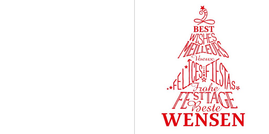 Gevouwen kerstkaart "Kerstboom & Wensen" Gevouwen kerstkaart "Kerstboom & Wensen"