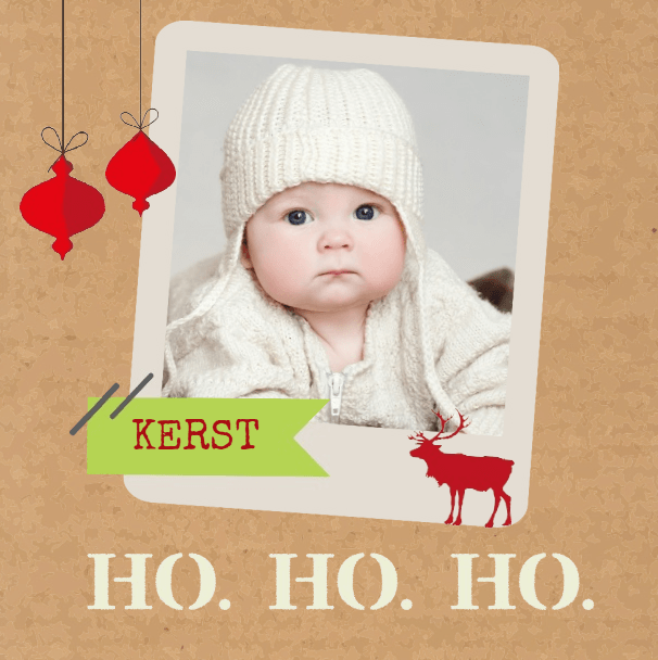 Kerstkaart "Foto & Ho Ho Ho" Kerstkaart "Foto & Ho Ho Ho"