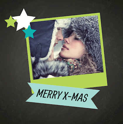 Kerstkaart "Foto & Sterretjes"