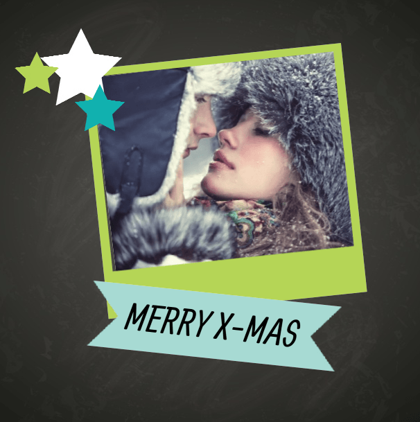 Kerstkaart "Foto & Sterretjes" Kerstkaart "Foto & Sterretjes"