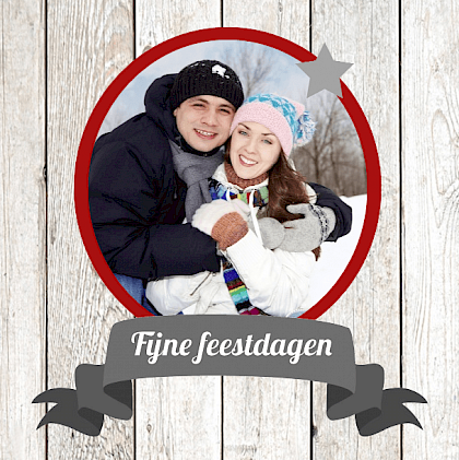 Kerstkaart "Foto & Hout" Kerstkaart "Foto & Hout"