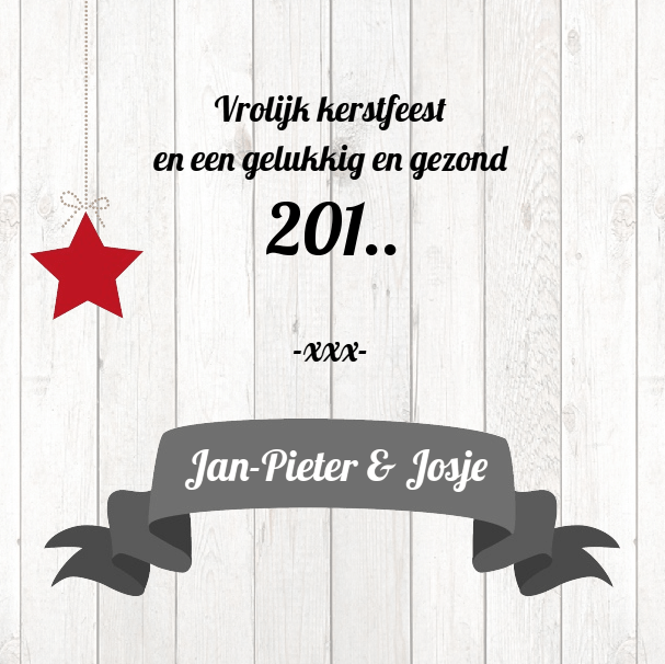 Kerstkaart "Foto & Hout" Kerstkaart "Foto & Hout"