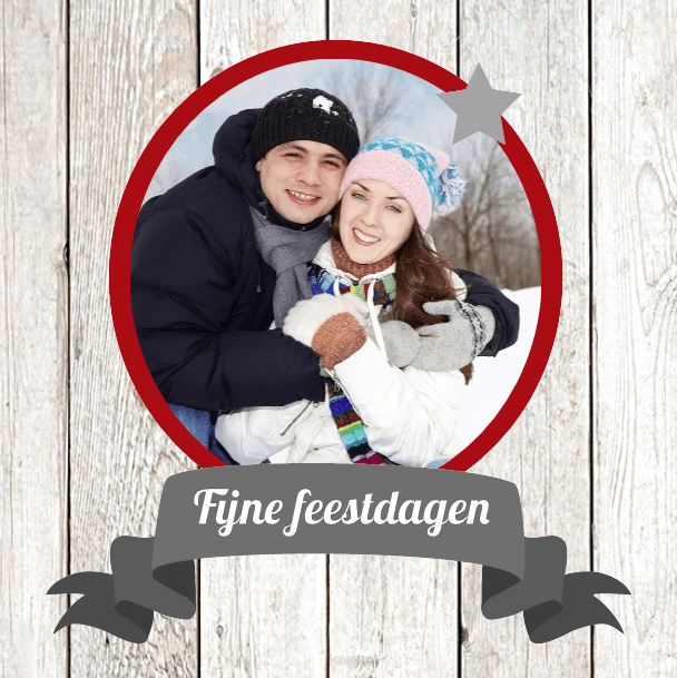 Kerstkaart "Foto & Hout" Kerstkaart "Foto & Hout"